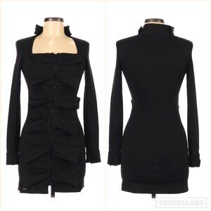 Mary C Ruffle Bodycon Dress Made In Italy